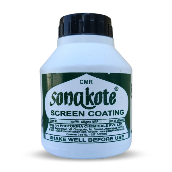 Sonakote Screen Coating Emulsion 400G Bottle with 2 Sensitizer Pouch (Green) - Image 2