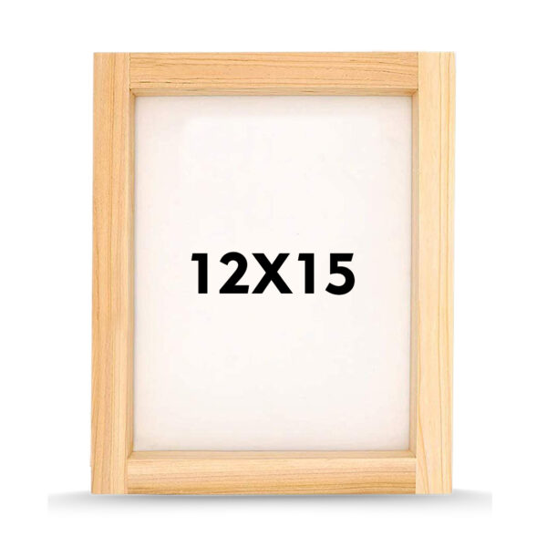 (12X15 Inch)Wooden Screen Printing Frame with Pre-Stretched 120No. Mesh