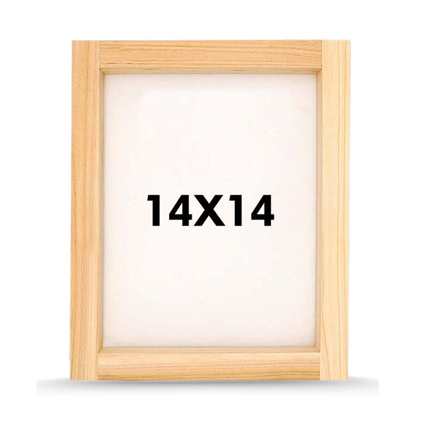 14X14 Wooden Screen Printing Frame with Pre-Stretched 120No. Mesh