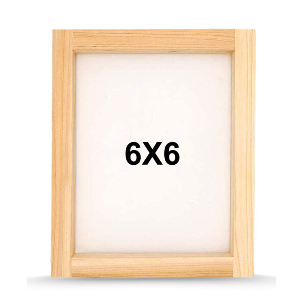 (6X6 Inch)Wooden Screen Printing Frame with Pre-Stretched 120No. Mesh